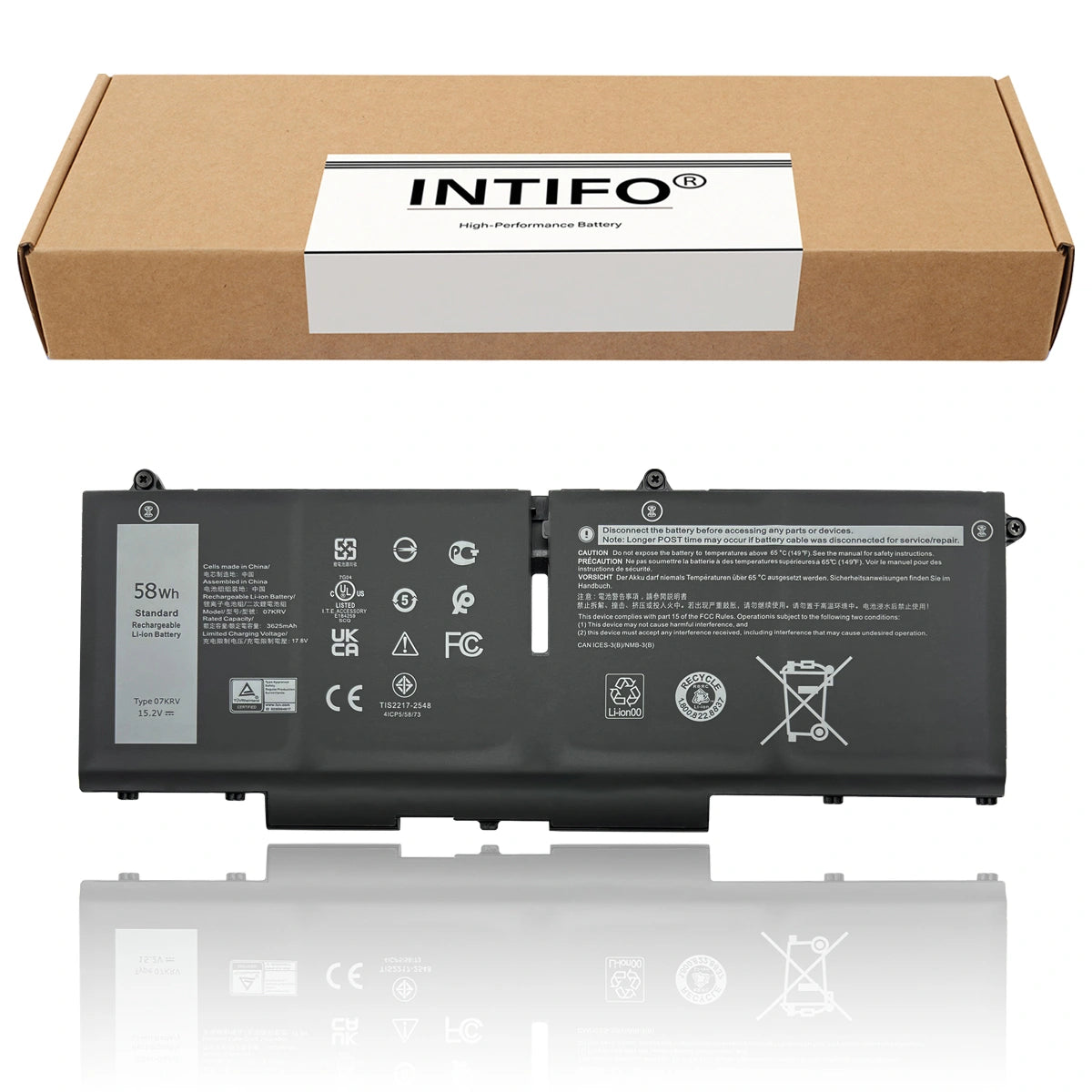 INTIFO 07KRV Laptop Battery Compatible with Dell Latitude 5330 5430 Precision 3570 M69D0