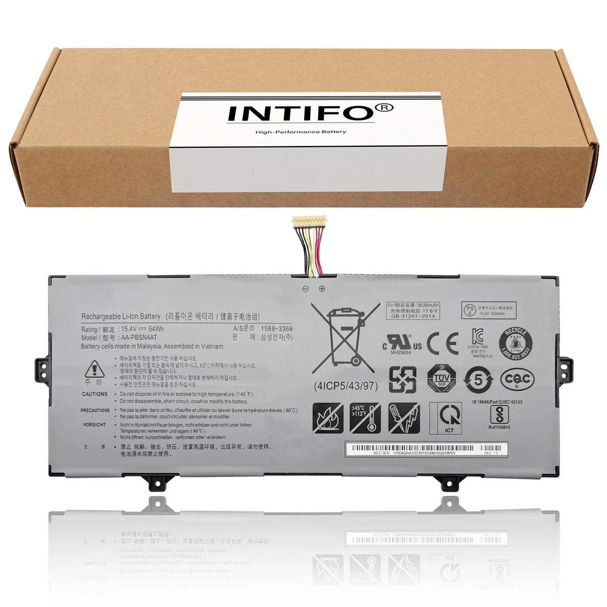 INTIFO AA-PBSN4AT Laptop Battery Compatible with Samsung Galaxy Book 15.6" NP750TDA Series