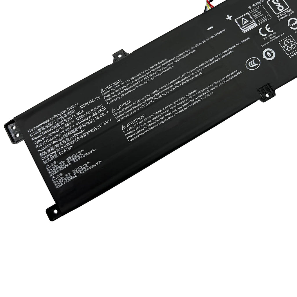 INTIFO BTY-M5A Laptop Battery Compatible with MSI Creator M16 HX C14VEG Sword 16 17 HX B14VEKG