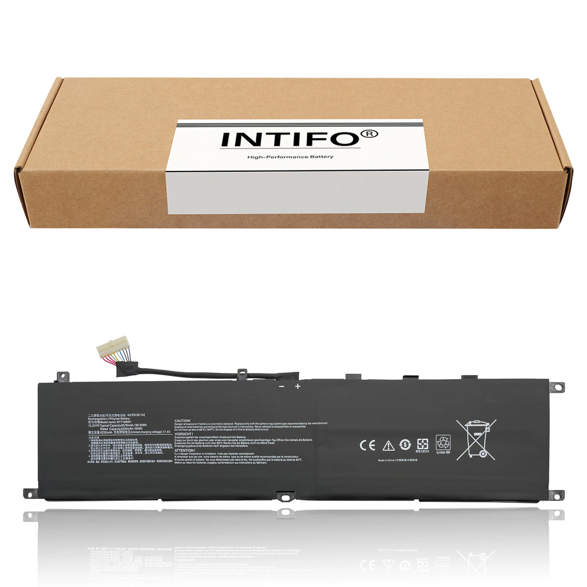 INTIFO BTY-M6M1 Laptop Battery Compatible with MSI MS-17P1 Stealth GS77 12U/12UE/12UG