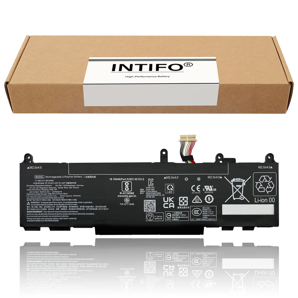 INTIFO BX03XL Laptop Battery Compatible with HP EliteBook 830 845 860 865 G11 ZBook Firefly 14 16 G11 HSTNN-AB1D