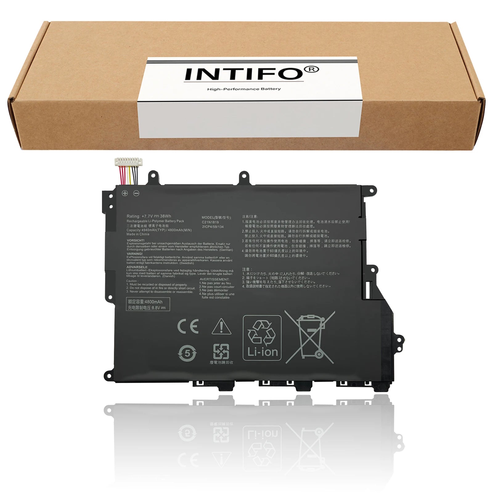 INTIFO C21N1819 Laptop Battery Compatible with Asus Vivobook 14 F420FA S420UA R459UA X420FA A420UA C21N1819_1