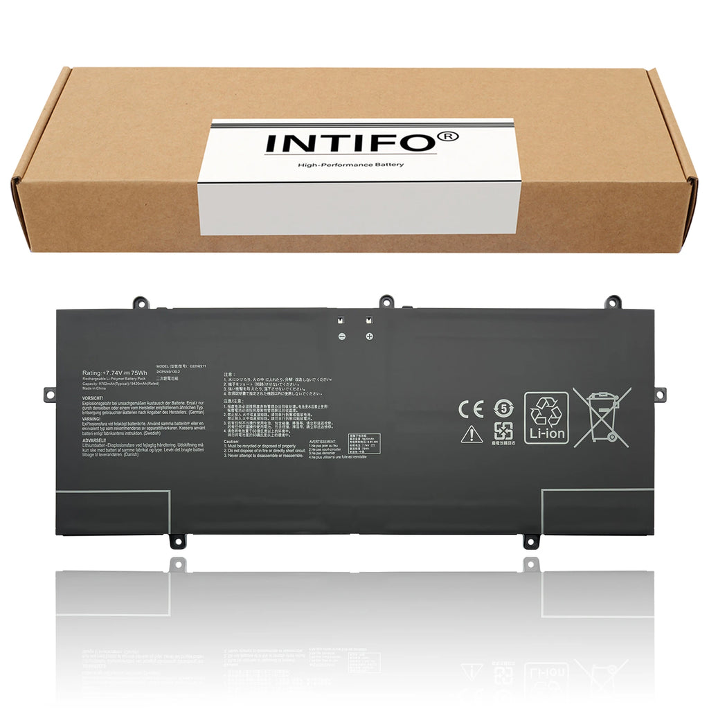 INTIFO C22N2211 Laptop Battery Compatible with Asus Zenbook 14 Q415MA-U5512 OLED UX3405CA-U7512 UX3405ZA