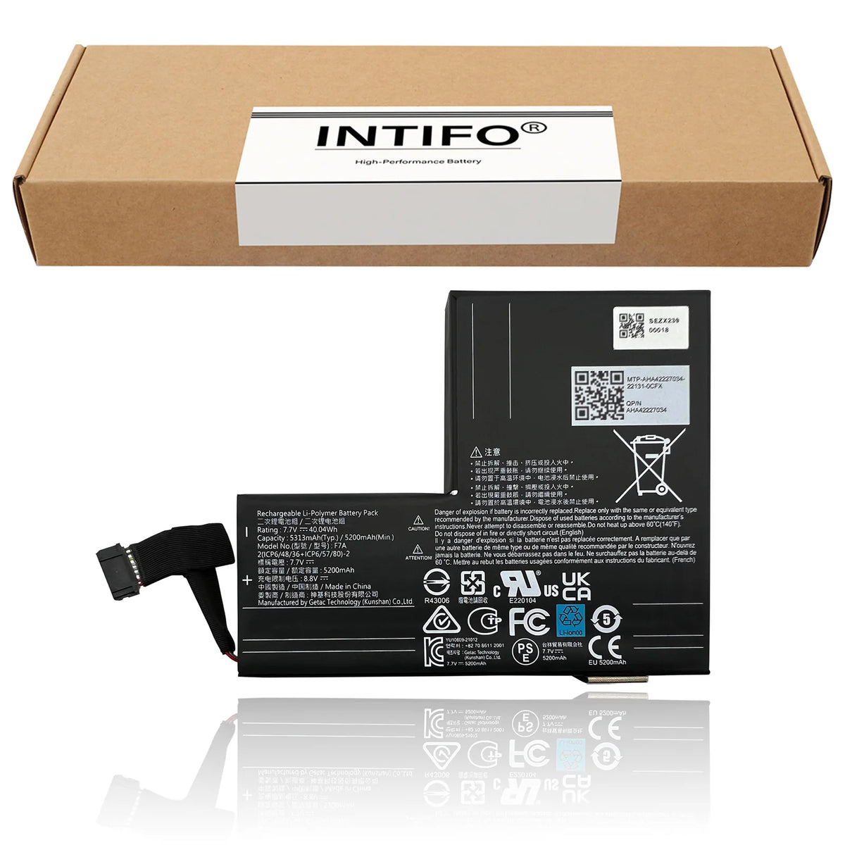 INTIFO F7A Replacement Battery Compatible with Steam Deck Handheld Gaming PC 2(ICP6/48/36+ICP6/57/80)-2