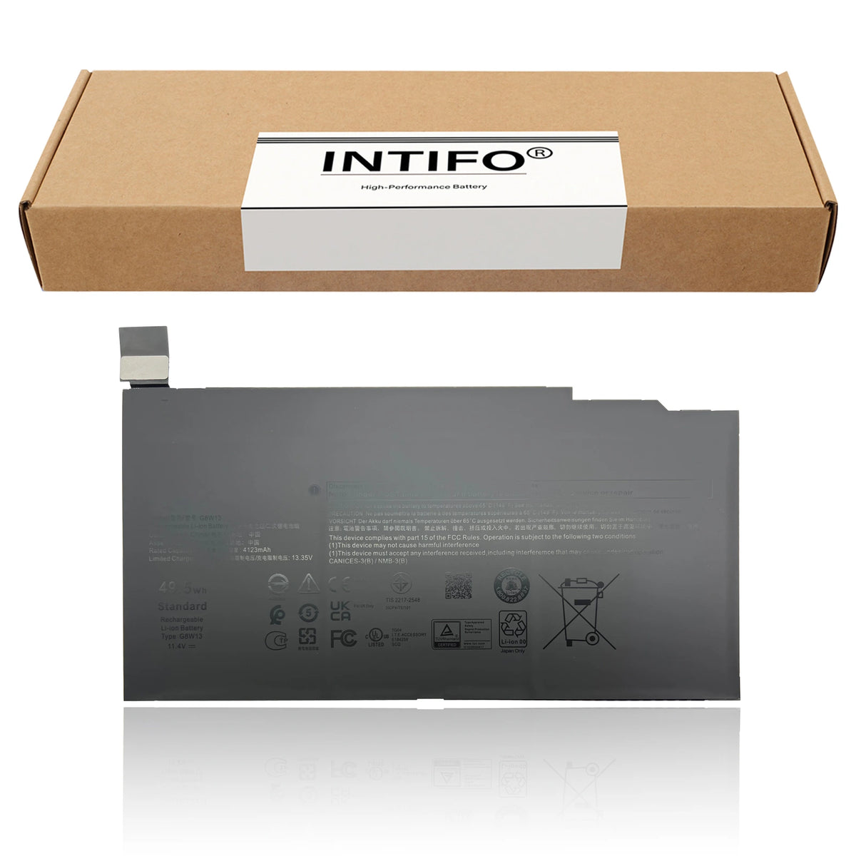 INTIFO G8W13 Laptop Battery Compatible with Dell XPS 13 9315 2-in-1 4G46W 7HFP9