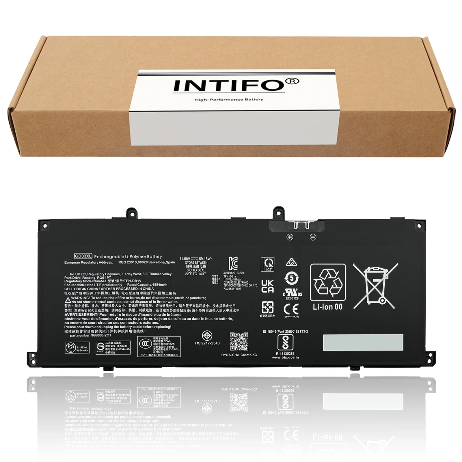 INTIFO GD03XL Laptop Battery Compatible with HP Envy x360 2-in-1 14-fa0000 EliteBook Ultra G1q