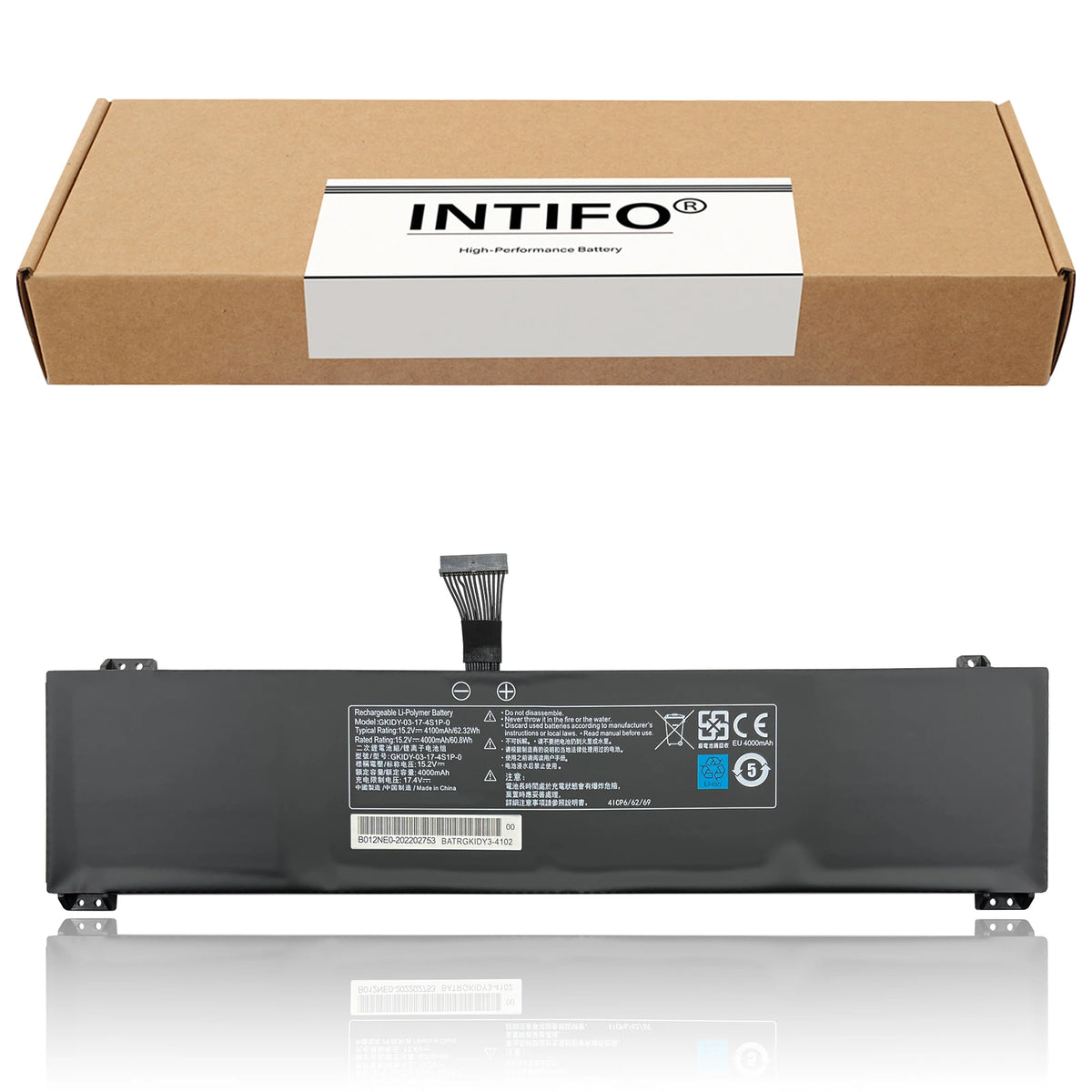 INTIFO GKIDY-03-17-4S1P-0 Laptop Battery Compatible with MACHENIKE MACHCREATOR-MC MR27 Terrans Force QC7 LAPQC71A