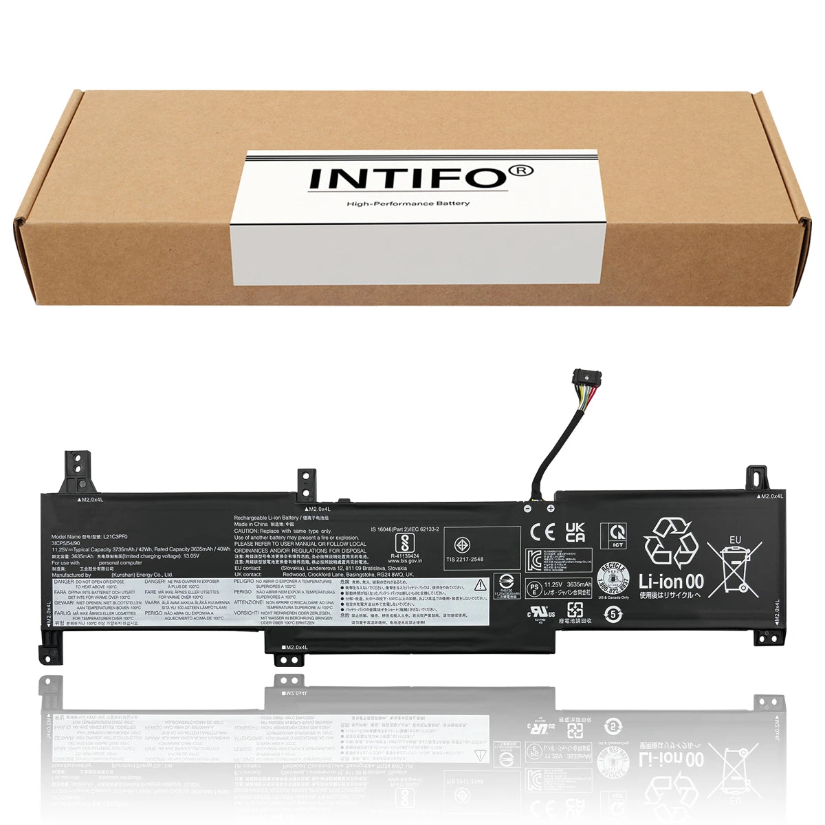 INTIFO L21C3PF0 Laptop Battery Compatible with Lenovo IdeaPad 1-14IJL7 1-15IAU7 L21L3PF0 L21M3PF0