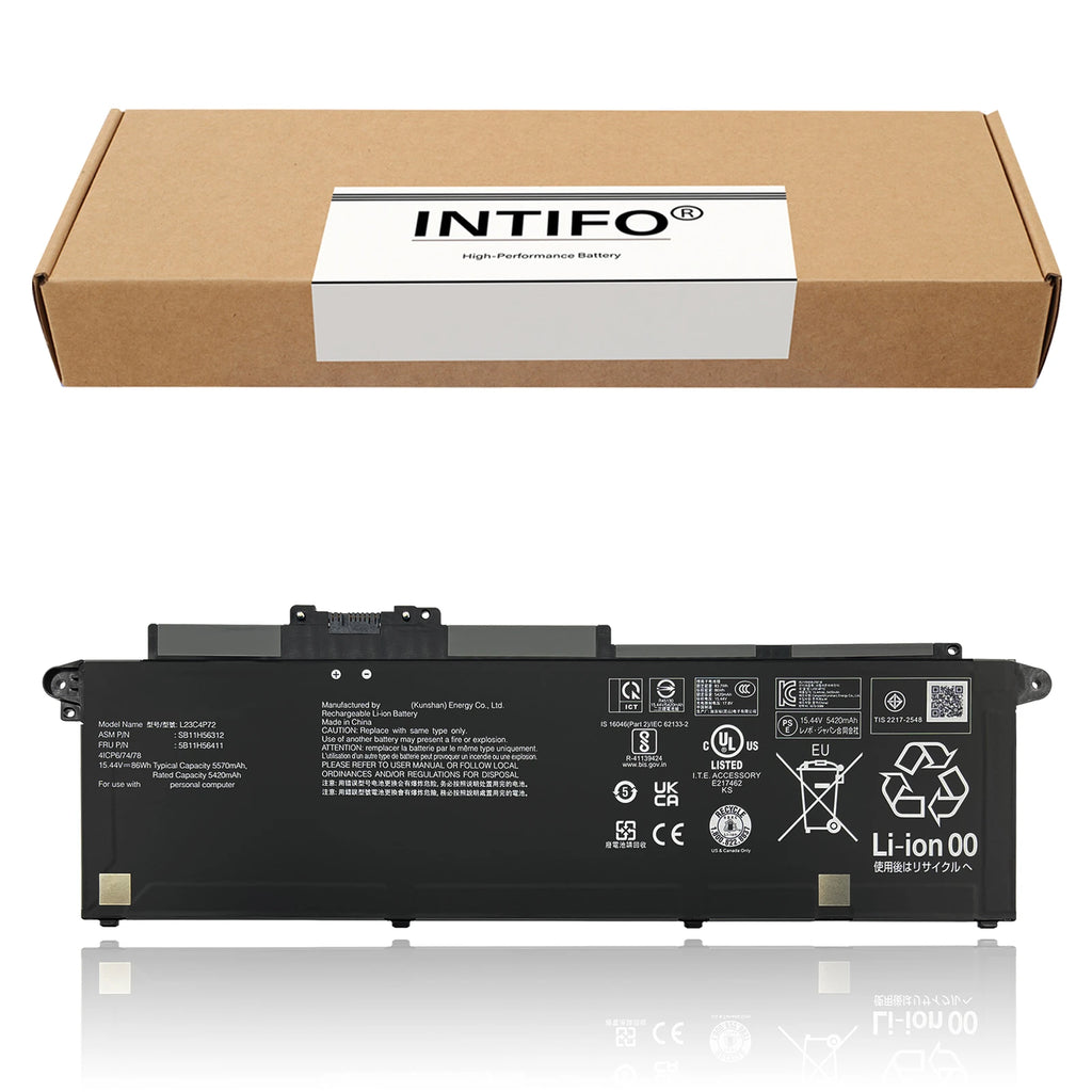 INTIFO L23C4P72 Laptop Battery Compatible with Lenovo ThinkPad T16 Gen 3 Gen 4 ThinkPad P16s Gen 4 L23M4P71 L23C4P71