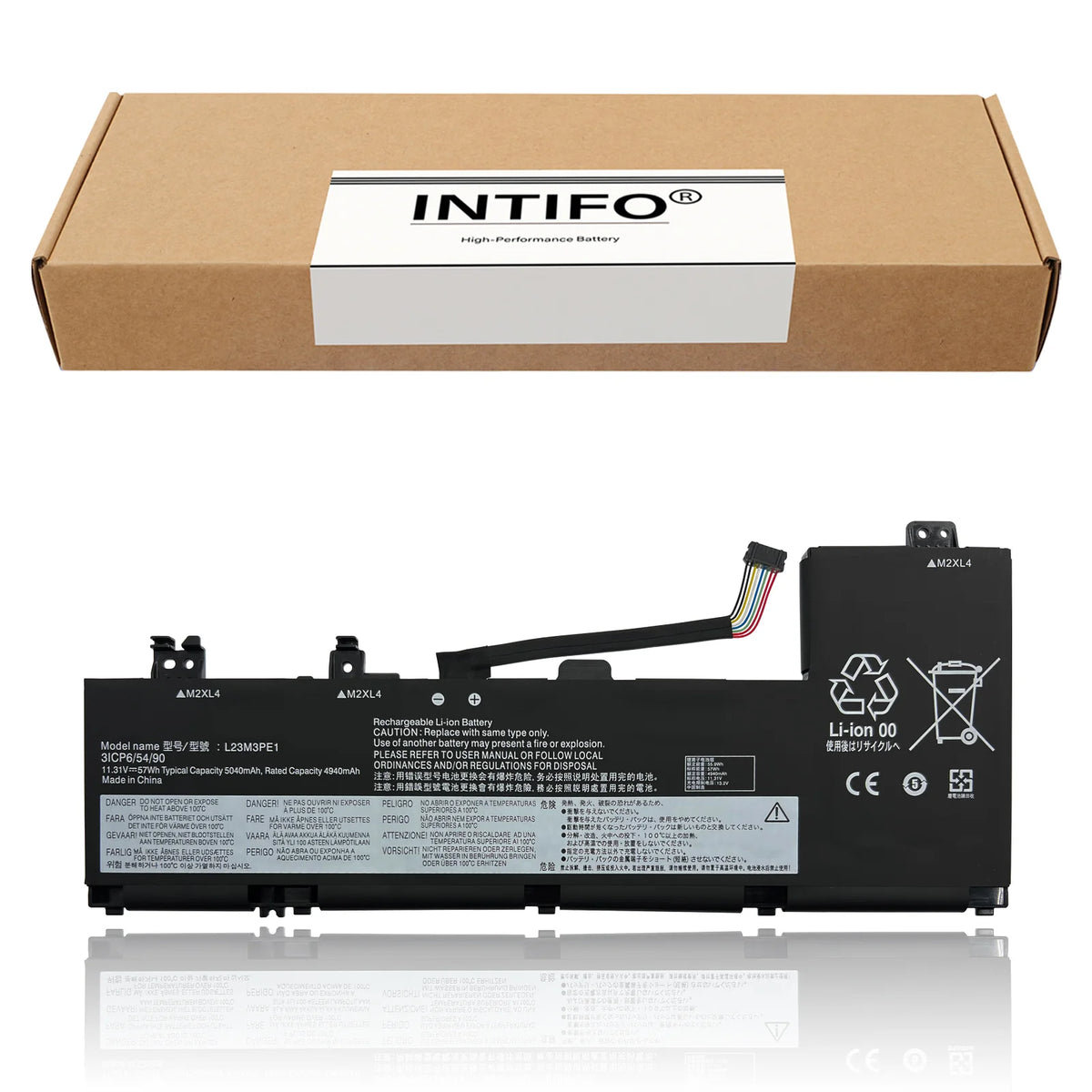 INTIFO L23M3PE1 Laptop Battery Compatible with Lenovo IdeaPad 5 2-in-1 16AHP9 1 L23C3PE1 L23D3PE1