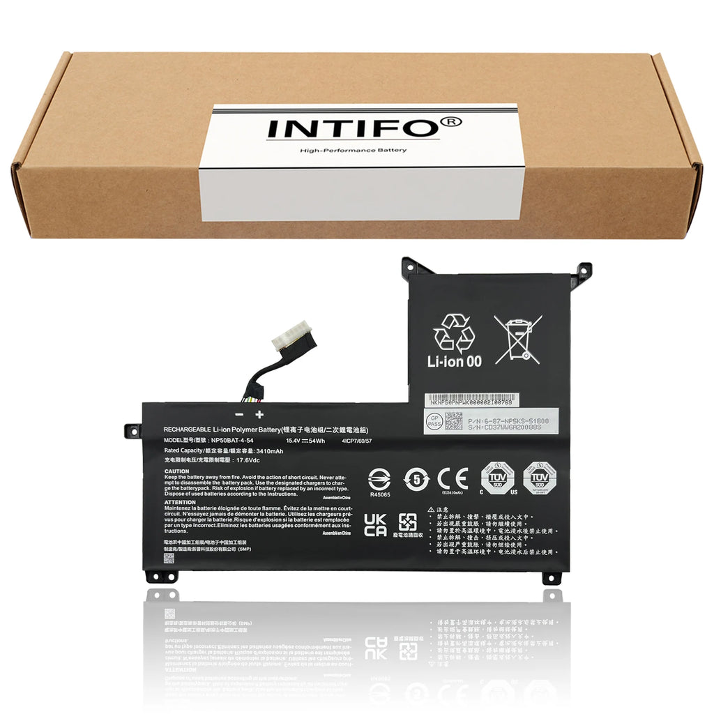 INTIFO NP50BAT-4-54 Laptop Battery Compatible with Clevo NP70 X17 AT22 Gigabyte G5 GE KF G7 KE