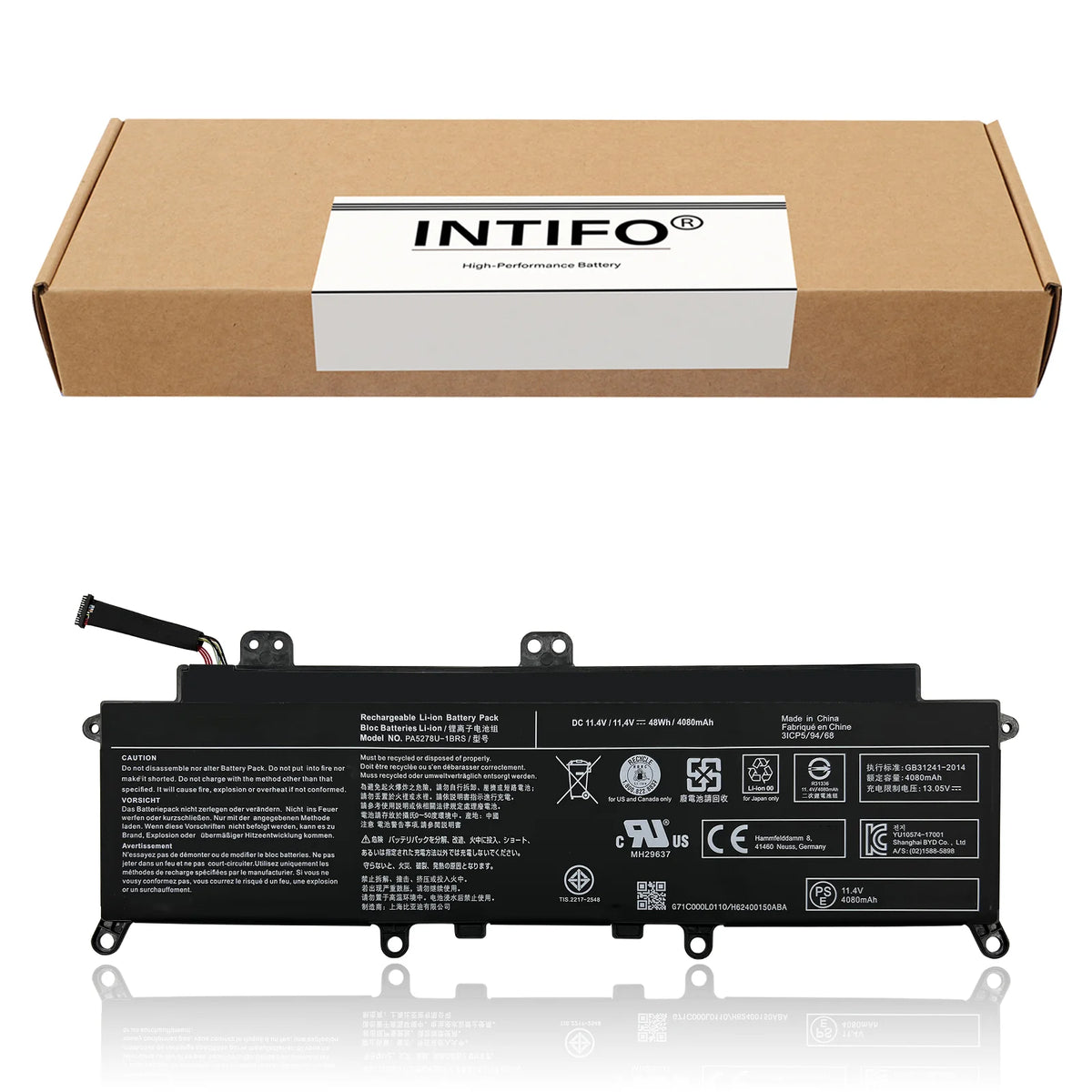 INTIFO PA5278U-1BRS Laptop Battery Compatible with Toshiba Portege X30-D X30-E Tecra X40-D X40-F