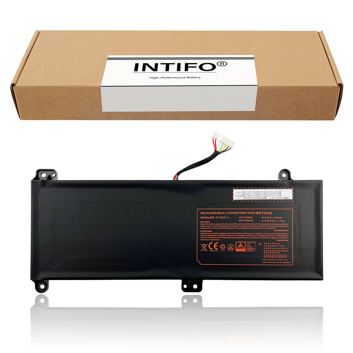INTIFO PA70BAT-4 Laptop Battery Compatible with Clevo PA70HS PA71HP6 Schenker Technologies XMG Pro 17 WOOKING S17 Pro-8U